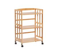 HiFi Rack Wood Audio Cabinet AV Media Stand Corner Shelf, Record Player | Stereo | Console Storage Tower, Floor Standing Video Component Rack for Living Room(3 Tier,70cm(27.7in) Wide)