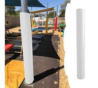 Blazea Playground Heavy Duty Safety Pole Pads, Fits 2.5in - 8in Diameter Round Pole, Waterproof Garage Protective Pole Padding Wrap Around, Self Adhesive(White,Dia 4.5in(11.4cm) Pole)