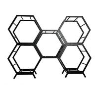 Blazea Tyre Rack Metal Wheel Rim Display Rack Multiple, Stackable Car Tire Rims Holder Space-saving, Heavy Duty Tyre Rim Storage Stand for Garage/Repair Shop/Workshops(5+2)