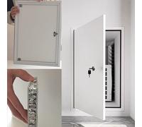 Blazea Wall Access Panel Insulation Cover Lockable, Sealed Soundproof Inspection Hatch for Air Condition/Water Valve/Wires, Large Metal Access Door White(70x70cm)