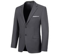 Blazer for Men Casual Mens Suit Jacket Slim Fit Men's Suit Outfit Notch Lapel Men's Sport Coats & Blazers, Dark Grey, 5XL