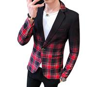 Blazer Jacket Men Blazer Business Mens Long Sleeve Blazer Lightweight Blazer Top Elegant Blazer Suits Loose Blazer Winter Blazer Men Gant Blazer Men Pattern Blazer Jacket Top Red XXL