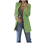 Blazer Jacket Women UK Casual Work Jackets Women Solid Long Sleeve Office Coat Cardigans Suit Long Jacket Tops Sale Clearance Ladies Office Suit Coat Jacket