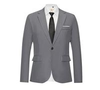 Blazer Jackets for Men Big Tall Solid Men's Jacket Regular Large Double Pocket Slim Lightweight Casual Business Travelers Blazers Men's Regular Fit - Jacket Men Summer, gray, XXL