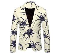 Blazer Men Regular Fit, Men's Halloween Printed Casual Loose Fit Fashion Personality Suit Jacket for Stylish Comfortable Wear