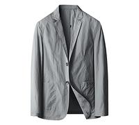 Blazer Men's Blue Suit Men's Blue Modern Suit Jackets One Button Jacket Casual Suit Jacket Elegant Leisure Suit Minimalist Best Man Suit Fashionable Suits Plain Men's Suit Comfort Fit, gray, 3XL