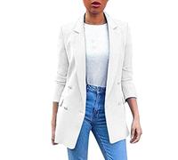Blazer White Women's Oversized Blazer Cardigan Women's Elegant: Transition Jacket Long Sleeve Women's Blazer Lightweight Suit Jacket Sporty Short Blazer Elegant Summer Jacket Work Blazer Jacket
