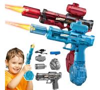 Blazerat Water Gun, Blaze Rat Auto Water Blaster 32ft Range, 500ml Tank, LED Light Electric Water Gun, Dual Modes Blaze Rat Water Blaster, Electric Water Guns for Pool Beach Battles (Red+Blue)