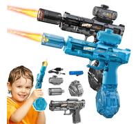 Blazerat Water Gun, Blaze Rat Auto Water Blaster 32ft Range, 500ml Tank, LED Light Electric Water Gun, Dual Modes Blaze Rat Water Blaster, Electric Water Guns for Pool Beach Battles (Blue+Black)