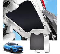Blazeray for Ford Mustang 2021 2022 2023 Mach E Sunshade, Mach-E Accessories,Foldable Glass Roof Sunshade with Sunroof Reflective Covers,Blocks 99% UV Rays and Keep Cool(Black)