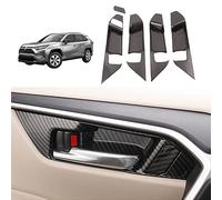 Blazeray for RAV4 ABS Carbon Fiber Inner Door Handle Decoration Cover Door Bowl Trim for Toyota RAV4 2019 2020 2021 2022(5PCS)