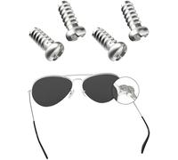 BLAZERBUCK 2 Pairs Replacement Screws for RayBan RB3362/RB3445/RB3478 Sunglasses Sliver