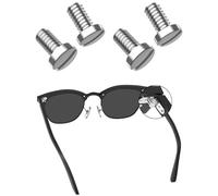 BLAZERBUCK 2 Pairs Replacement Screws Repair Screw Kit for Ray-Ban RB3016-51 l RB3016-49 l RB3016F-55 l RB5154-51 | RX5154-51 l RB5154-49 | RX5154-49 Sunglasses - Silver