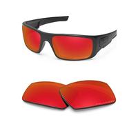 BlazerBuck Anti-salt Polarized Replacement Lenses for Oakley Crankshaft OO9239 - Fire Red