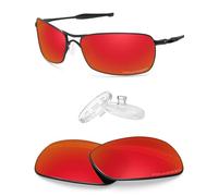 BlazerBuck Anti-salt Polarized Replacement Lenses for Oakley Crosshair 2.0 OO4044 - Fire Red