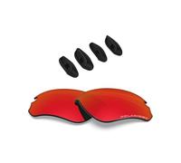 BlazerBuck Anti-salt Polarized Replacement Lenses for Oakley Flak Draft OO9364 - Fire Red