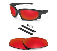 BlazerBuck Anti-salt Polarized Replacement Lenses for Oakley Split Jacket OO9099 - Fire Red