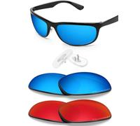 BlazerBuck Anti-salt Polarized Replacement Lenses for RayBan RB4265 62mm - Fire Red & Ice Blue