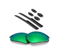 BlazerBuck Anti-salt Polarized Replacement Lenses & Sock Kit for Oakley Fast Jacket OO9097- Emerald Green