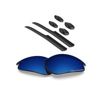 BlazerBuck Anti-salt Polarized Replacement Lenses & Sock Kit for Oakley Fast Jacket OO9097- Midnight Blue