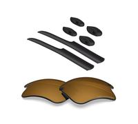 BlazerBuck Anti-salt Polarized Replacement Lenses & Sock Kit for Oakley Fast Jacket XL OO9156 - Pearl Gold