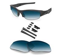 BlazerBuck Anti-salt Polarized Replacement Lenses & Sock kit for Oakley Flak Jacket - Blue Gradient