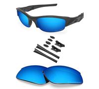 BlazerBuck Anti-salt Polarized Replacement Lenses & Sock Kit for Oakley Flak Jacket - Ice Blue