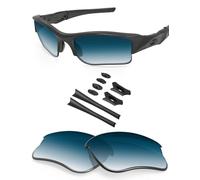 BlazerBuck Anti-salt Polarized Replacement Lenses & Sock Kit for Oakley Flak Jacket XLJ - Blue Gradient