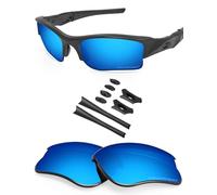 BlazerBuck Anti-Salt Polarized Replacement Lenses & Sock Kit for Oakley Flak Jacket XLJ - Ice Blue