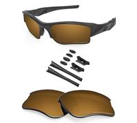 BlazerBuck Anti-salt Polarized Replacement Lenses & Sock Kit for Oakley Flak Jacket XLJ - Pearl Gold