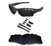 BlazerBuck Anti-salt Polarized Replacement Lenses & Sock Kit for Oakley Flak Jacket XLJ - Vented Black