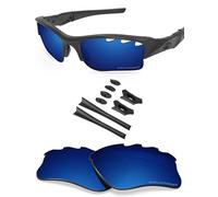 BlazerBuck Anti-salt Polarized Replacement Lenses & Sock Kit for Oakley Flak Jacket XLJ - Vented Midnight Blue