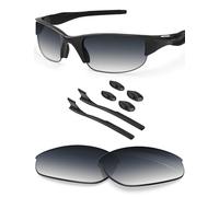 BlazerBuck Anti-salt Polarized Replacement Lenses & Sock Kit for Oakley Half Jacket 2.0 OO9144 - Grey Gradient