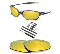 BlazerBuck Anti-salt Polarized Replacement Lenses & Sock Kit for Oakley Juliet - 24K Gold