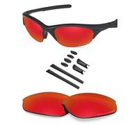 BlazerBuck Anti-salt Polarized Replacement Lenses & Sock Kit & Sock Kit for Oakley Half Jacket - Fire Red