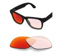 BlazerBuck Anti-salt Replacement Lenses for RayBan RW4012 Wayfarer (Gen 2) 50mm - Clear to Fire Red Photochromic