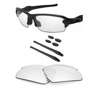 BlazerBuck Non-Polarized Replacement Lenses & Sock Kit for Oakley Flak 2.0 OO9295 - High Definition Clear