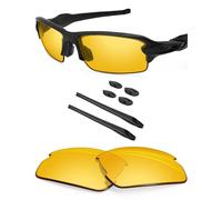 BlazerBuck Non-Polarized Replacement Lenses & Sock Kit for Oakley Flak 2.0 OO9295 - High Intensity Yellow