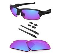 BlazerBuck Polarized Replacement Lenses & Sock Kit for Oakley Flak 2.0 OO9295 - Rose Trail
