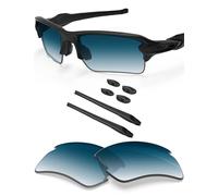 BlazerBuck Polarized Replacement Lenses & Sock Kit for Oakley Flak 2.0 XL OO9188 - Blue Gradient