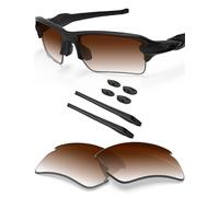 BlazerBuck Polarized Replacement Lenses & Sock Kit for Oakley Flak 2.0 XL OO9188 - Brown Gradient
