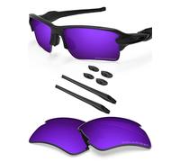 BlazerBuck Polarized Replacement Lenses & Sock Kit for Oakley Flak 2.0 XL OO9188 - Cosmic Purple