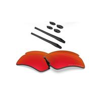 BlazerBuck Polarized Replacement Lenses & Sock Kit for Oakley Flak 2.0 XL OO9188 - Fire Red