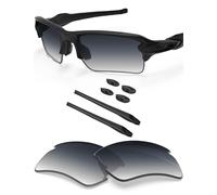 BlazerBuck Polarized Replacement Lenses & Sock Kit for Oakley Flak 2.0 XL OO9188 - Grey Gradient
