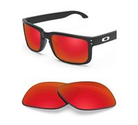 BlazerBuck Polycarbonate Polarized Replacement Lenses for Oakley Holbrook OO9102 - Fire Red AR Coated