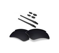BlazerBuck Polycarbonate Polarized Replacement Lenses & Sock Kit for Oakley Flak 2.0 XL OO9188 - Black AR Coated