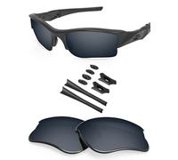 BlazerBuck Polycarbonate Polarized Replacement Lenses & Sock Kit for Oakley Flak Jacket XLJ - Black AR Coated