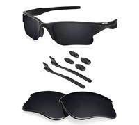 BlazerBuck Polycarbonate Polarized Replacement Lenses & Sock Kit for Oakley Half Jacket 2.0 XL OO9154 - Black AR Coated