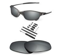 BlazerBuck Polycarbonate Polarized Replacement Lenses & Sock Kit for Oakley Juliet - Silver Chrome AR Coated