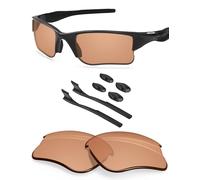 BlazerBuck Polycarbonate Replacement Lenses & Sock Kit for Oakley Half Jacket 2.0 XL OO9154 - Coffee